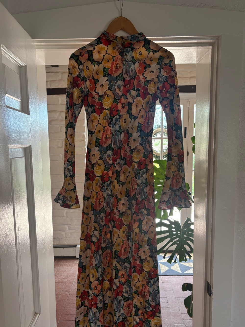 RARE Doen Musetta Silk Dress, in Poppy Meadow, XS - Picture 14 of 15